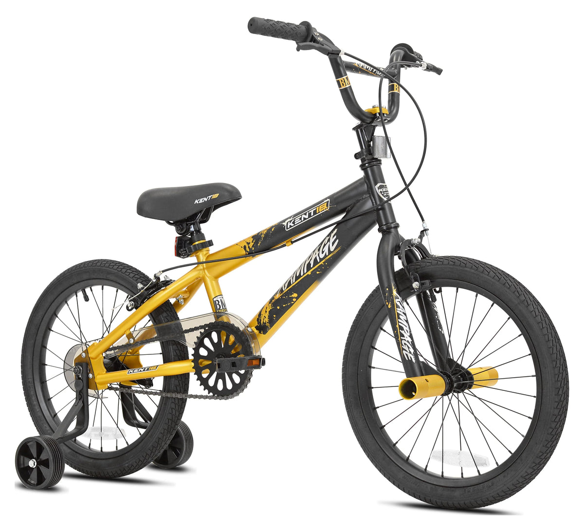 18 in. White and Black Bike W971