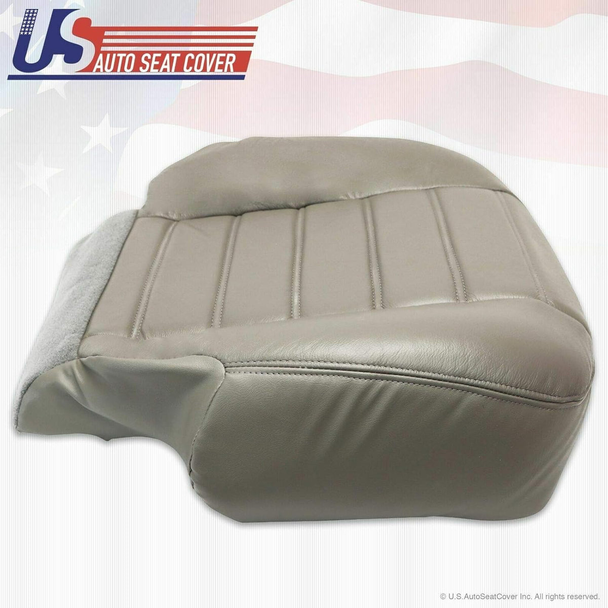 Gray Synthetic Leather Seat Cover Pack of 2 T246