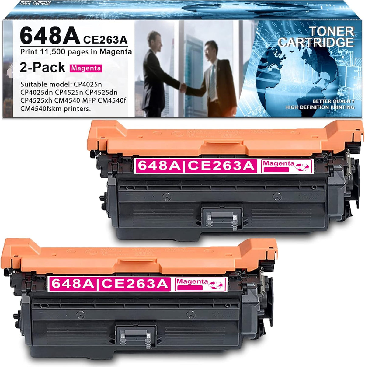 Magenta Remanufactured Toner Cartridge 2 Pack D7307