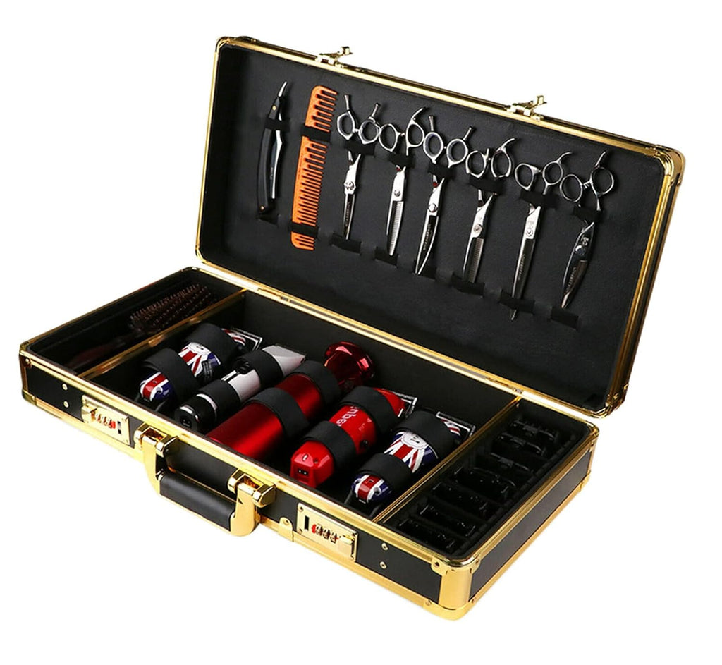 Barber Case Suitcase Carrying Case for Clippers Trimmers Scissors Combs Tools F597