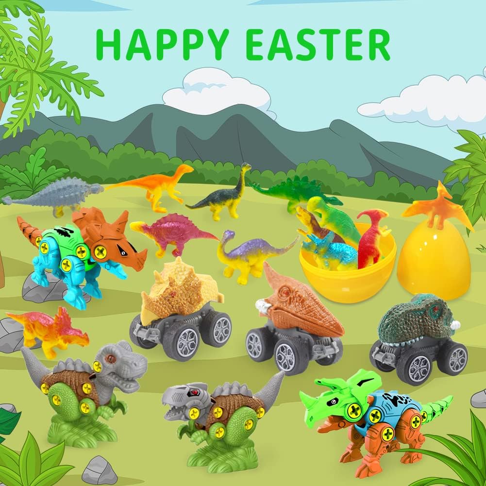 9 Pack Easter Basket Stuffers with Dinosaur Toys M995842
