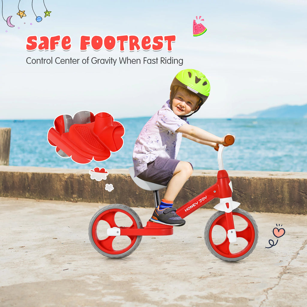 Kids Balance Bike Toddler Training Bicycle Red E302
