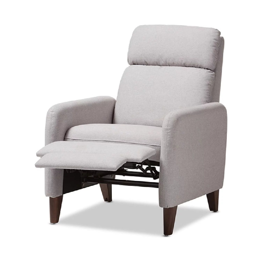 Light Grey Fabric Upholstered Lounge Chair K4833