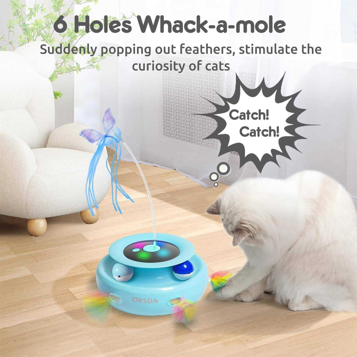 3-in-1 Rechargeable Interactive Cat Toys Z94388