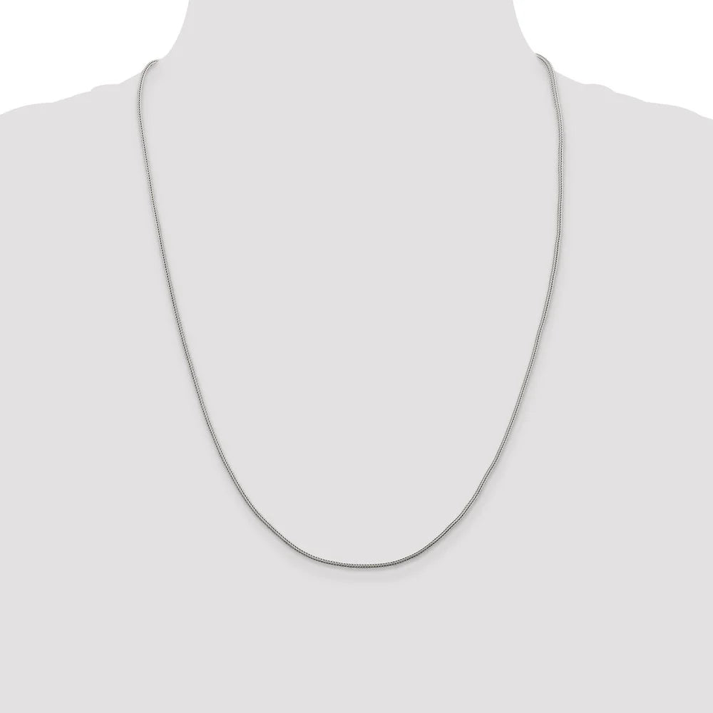 Sterling Silver Initial R Heart Necklace - 24 Inch K144