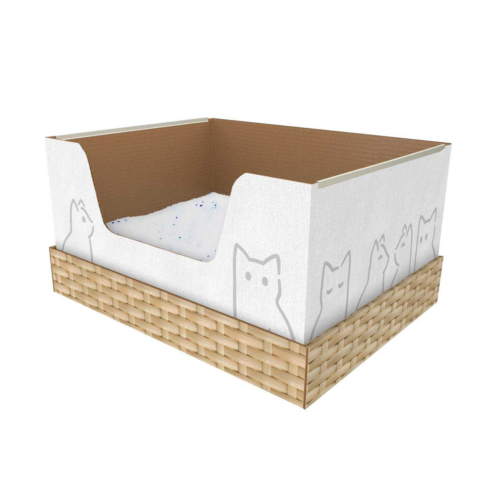 Silica Litter with Disposable Cat Litter Box A84877