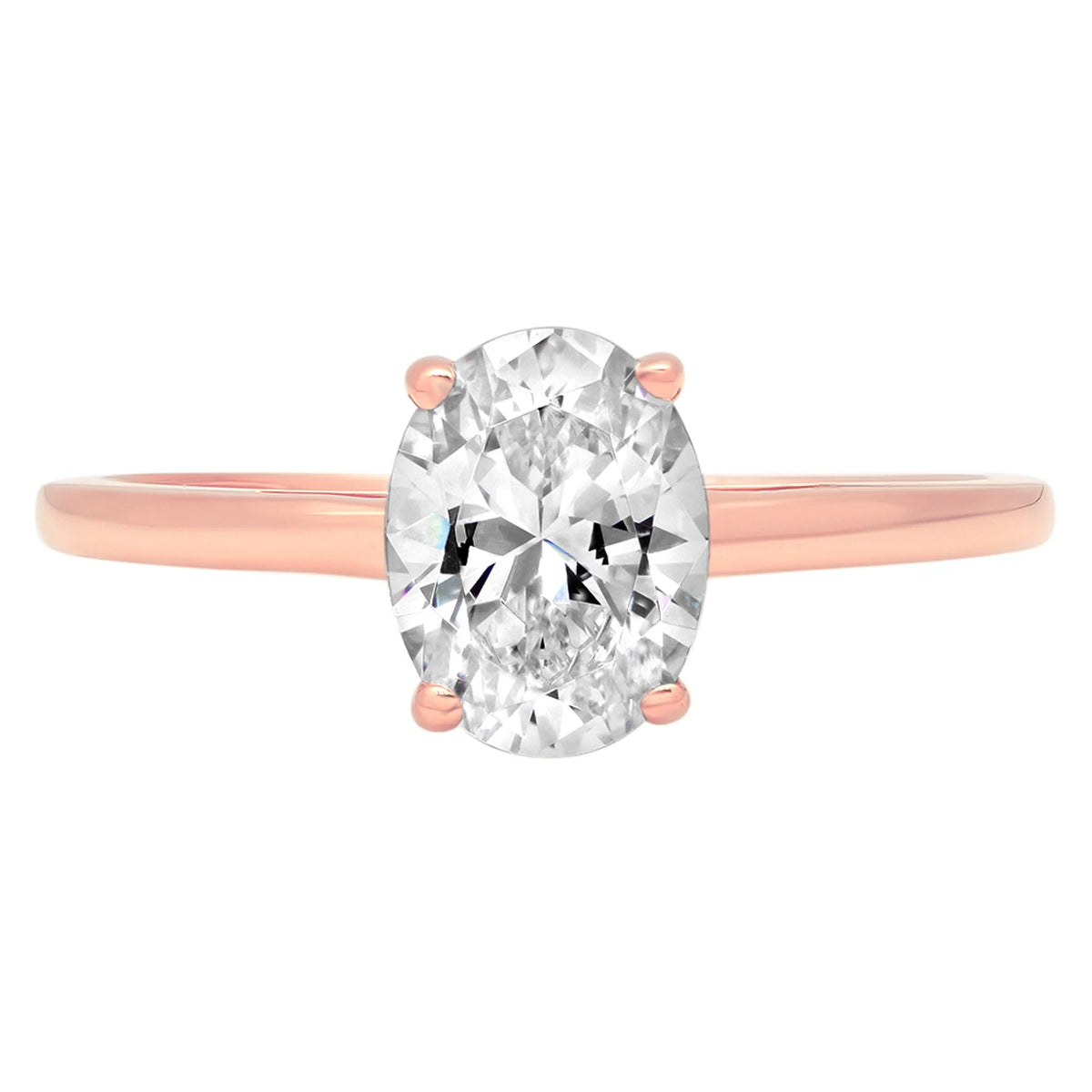 14K Rose Gold Solitaire Engagement Ring F651030