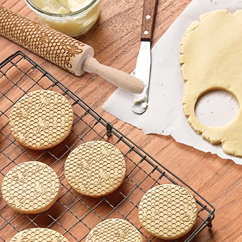 Wooden Embossed Rolling Pin E662