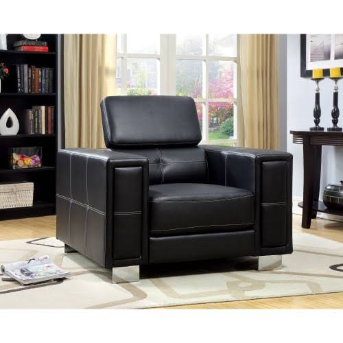 Black Leatherette Arm Chair U49411