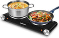 1800W Portable Electric Double Burner Cast Iron Cooktop with 7 Power Levels A816046