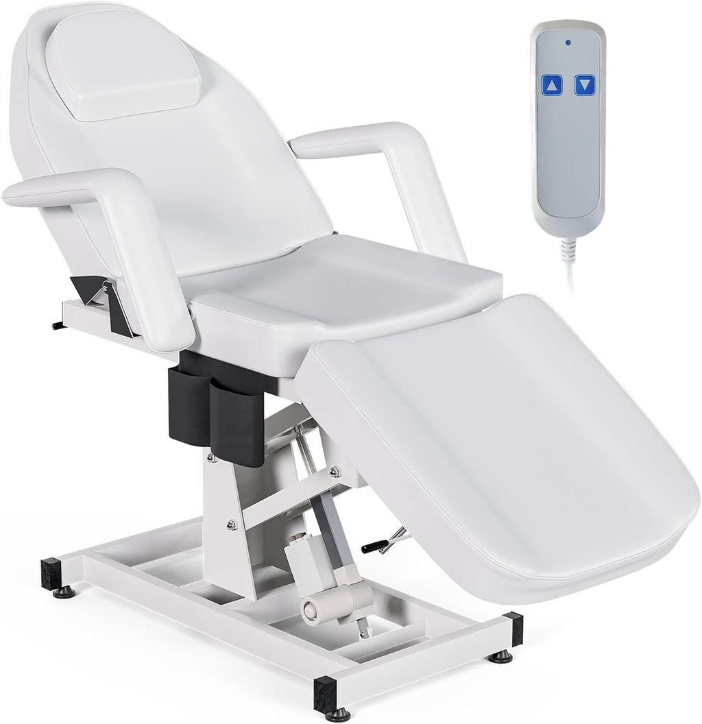 White Electric Height Adjustable Tattoo Bed Lash Table A350