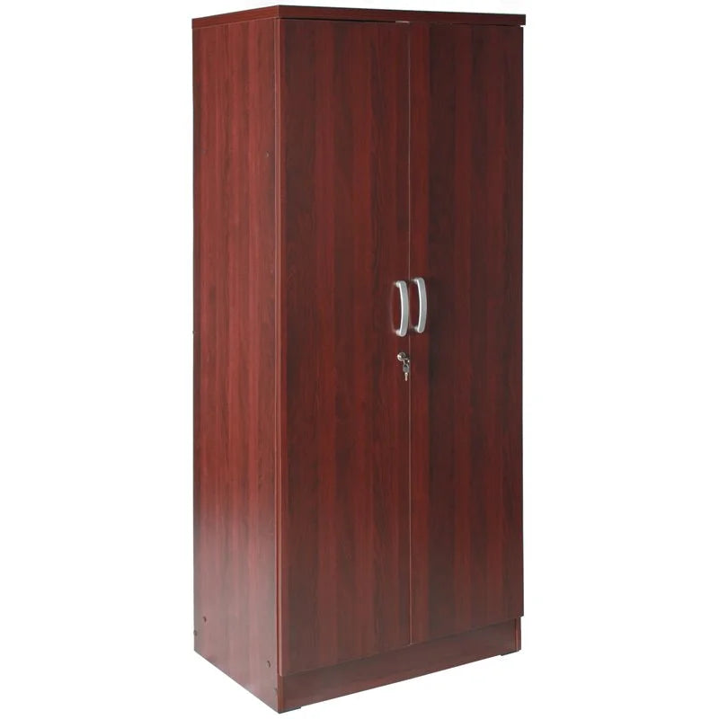 Queen Bed and Armoire Wardrobe Cabinet Set A681