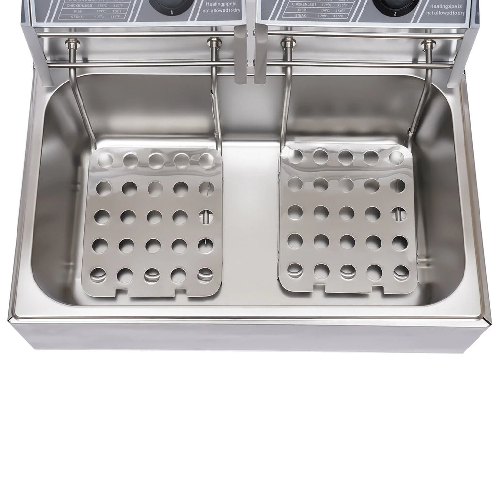 12L Stainless Steel Electric Deep Fryer 5000W Y59416