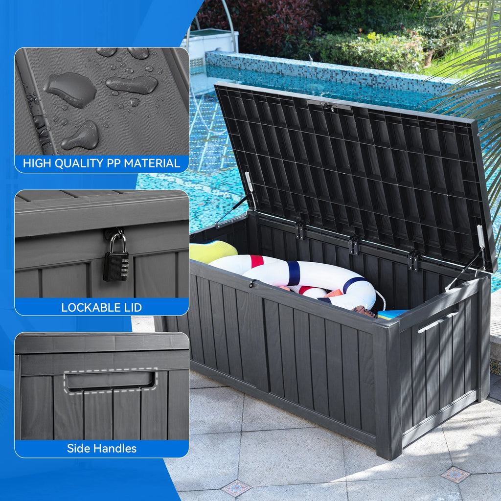 Outdoor Storage Deck Box 120 Gallon Resin M510