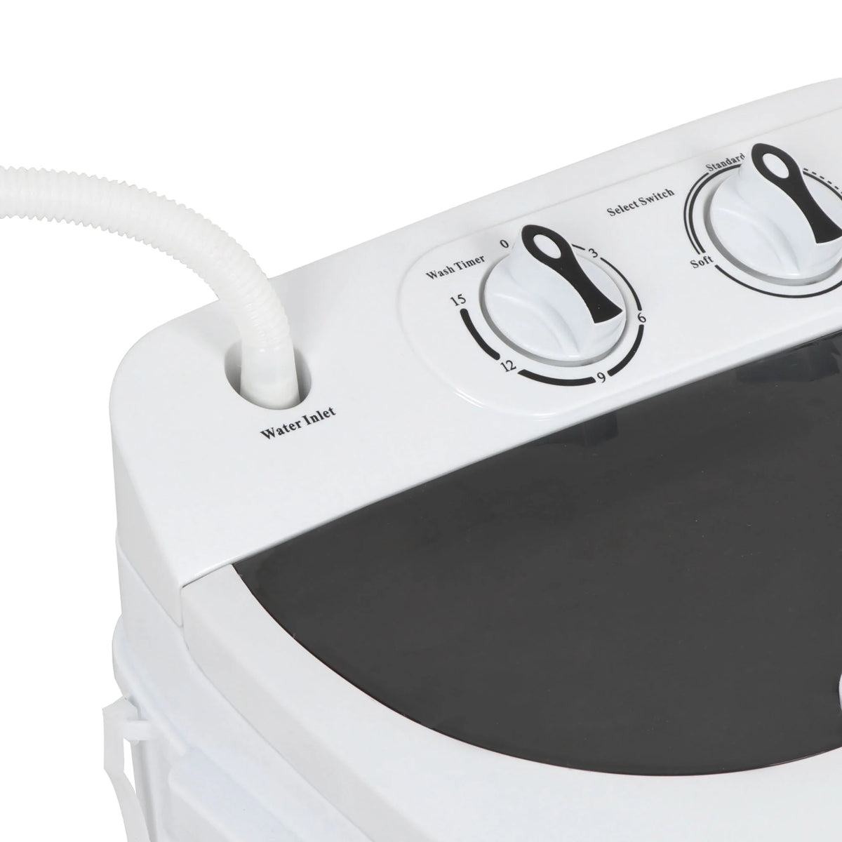 Twin Tub Portable Compact Wash Machine 13lbs Semi-Automatic White E5776