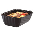 2 1/5 qt Rectangular Deli Crock - Black N60573