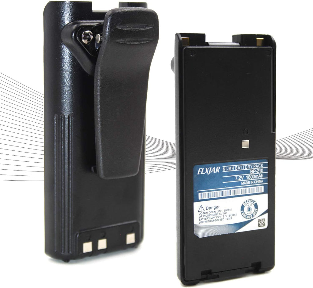 (2-Pack) 7.2V 1800mAh Ni-MH Replacement Battery for ICOM Radios P645282