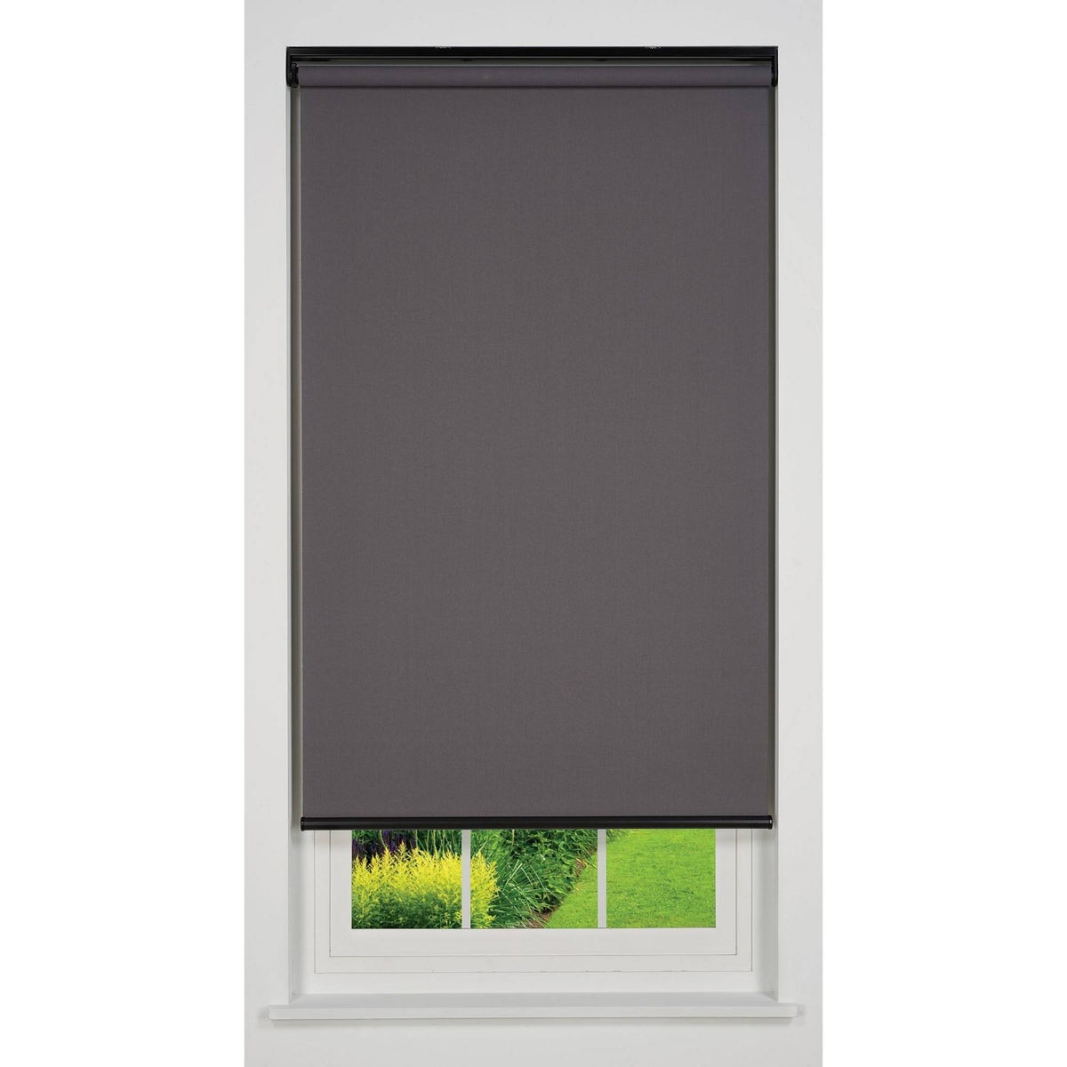 Dark Grey Cordless Light Filtering Roller Shade V668239