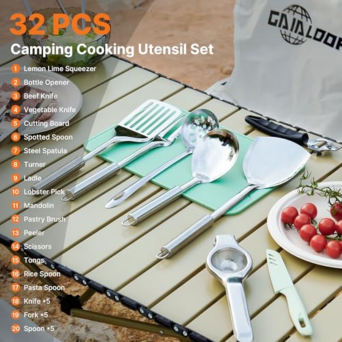 Camping Cooking Utensil Set with Organizer Case S472683