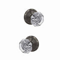 Black Stainless Passage and Privacy Door Knobset with Trim J8785