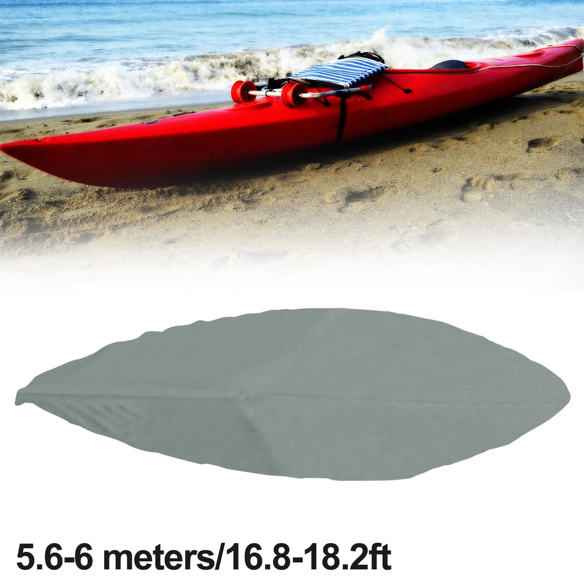 Silver Tone 16.8-18.2ft Kayak Cover C5625