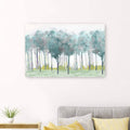 Teal Silver Canvas Giclee E93503