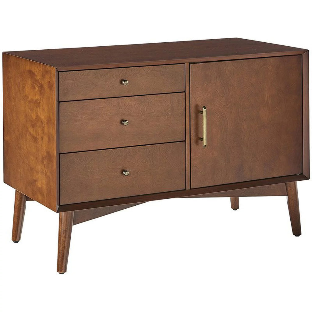 Mid-Century Wood Media Console Table in Mahogany B768