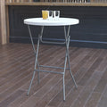 2.6-Foot Round Granite White Plastic Folding Table K611
