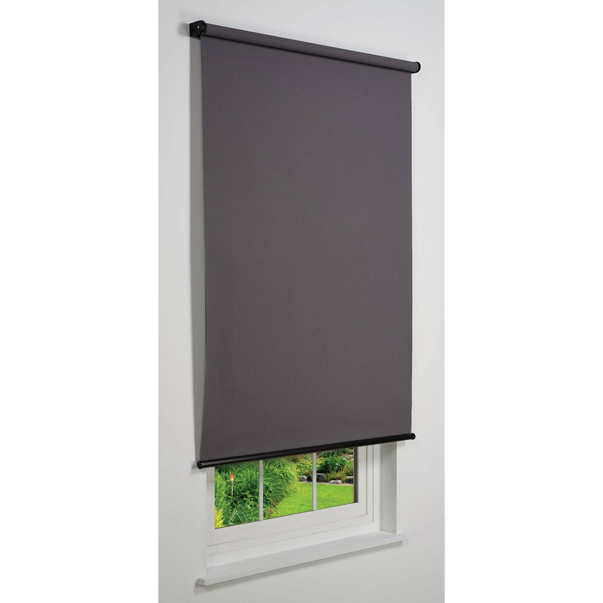 Dark Grey Cordless Light Filtering Roller Shade V668239