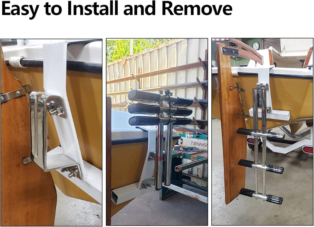 Stainless Steel 3 Step Telescopic Dive Boat Ladder T152