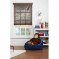 Cordless Faux Wood Blind Dark Oak 60.5 x 64 in. S360