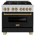 36 4.6 cu. ft. Dual Fuel Range with Black Matte Door L644