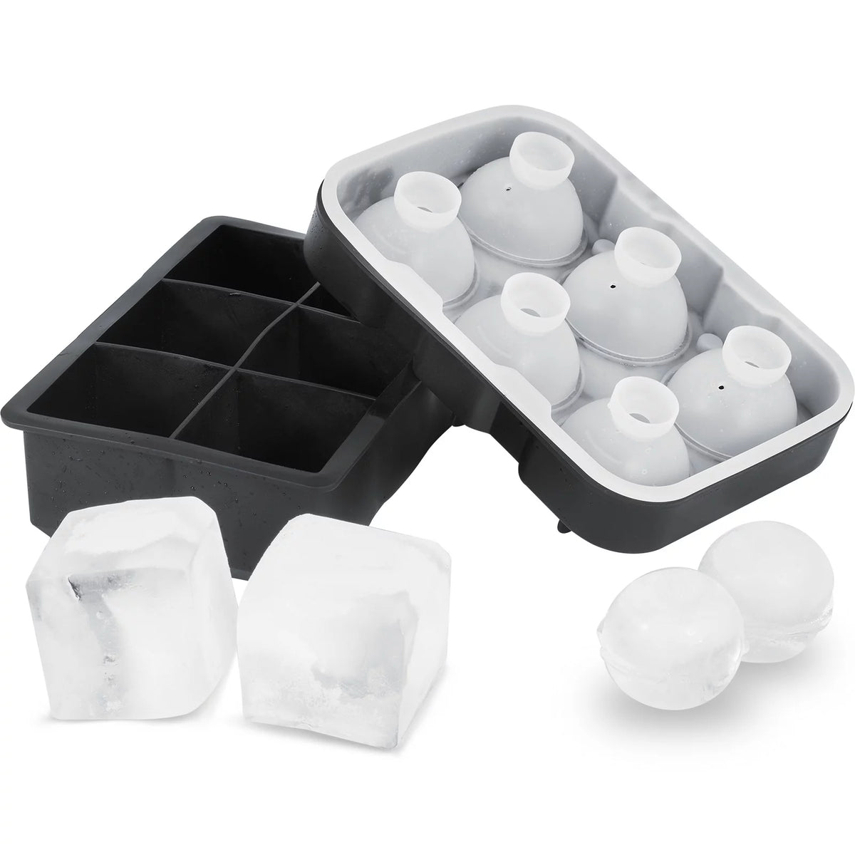 Silicone Ice Cube Tray with Lid 2 Packs E50378
