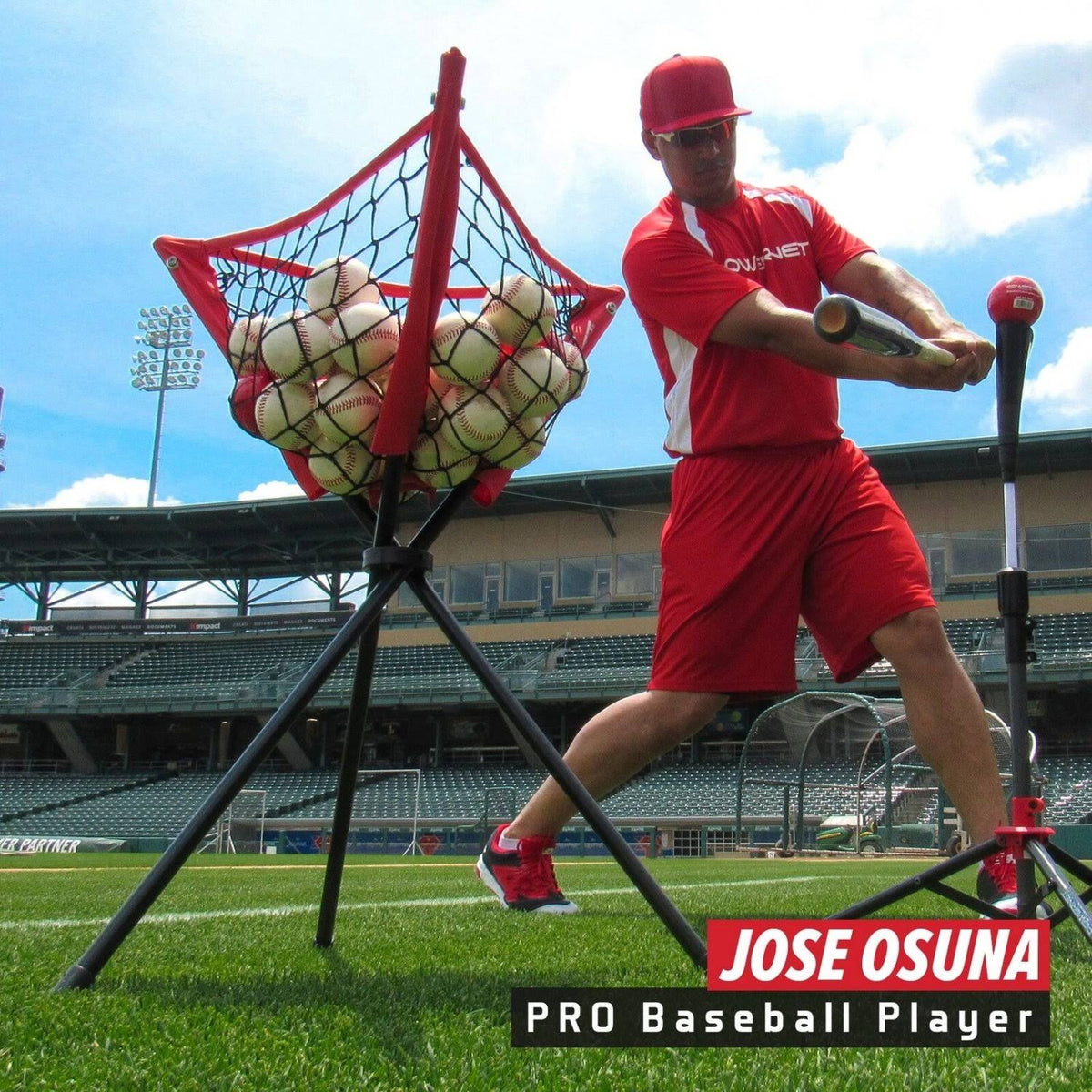 7x7 Practice Net Bundle with Strike Zone Ball Caddy and 3 Training Balls S1265
