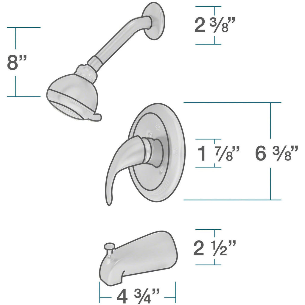 Antique Bronze 3 Piece Shower Set G88468