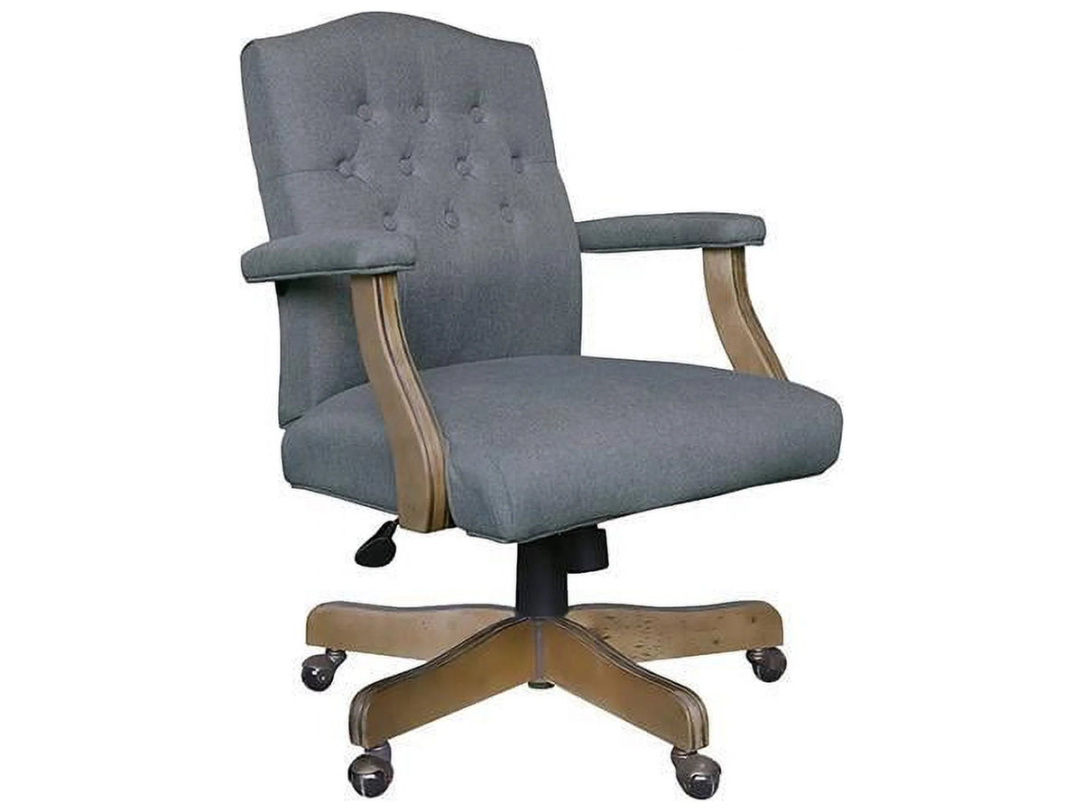 Medium Grey Linen Commercial Grade Chair I546