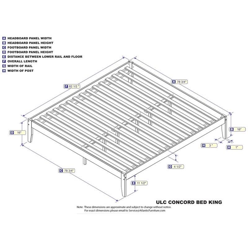 King Espresso Open Foot Bed W11385