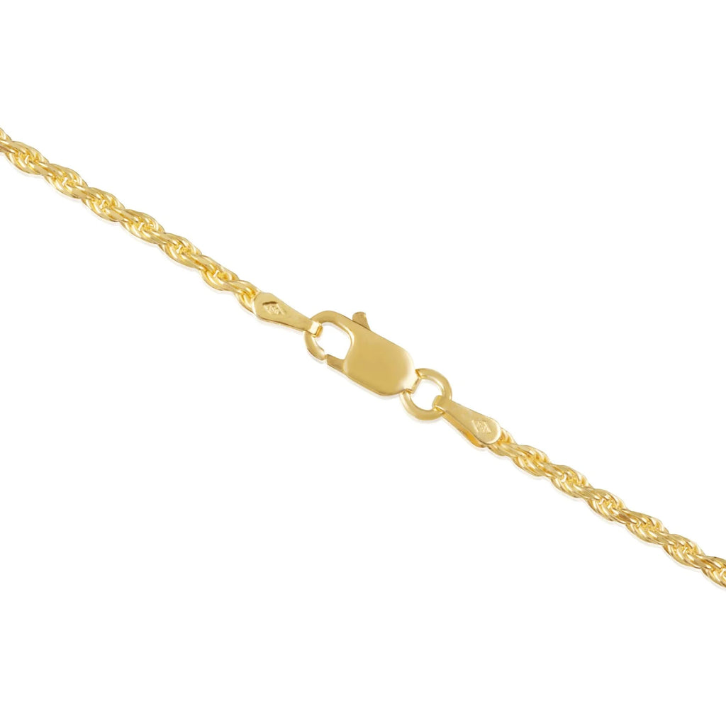 18 Inches Gold Plated Rope Chain Necklace H171