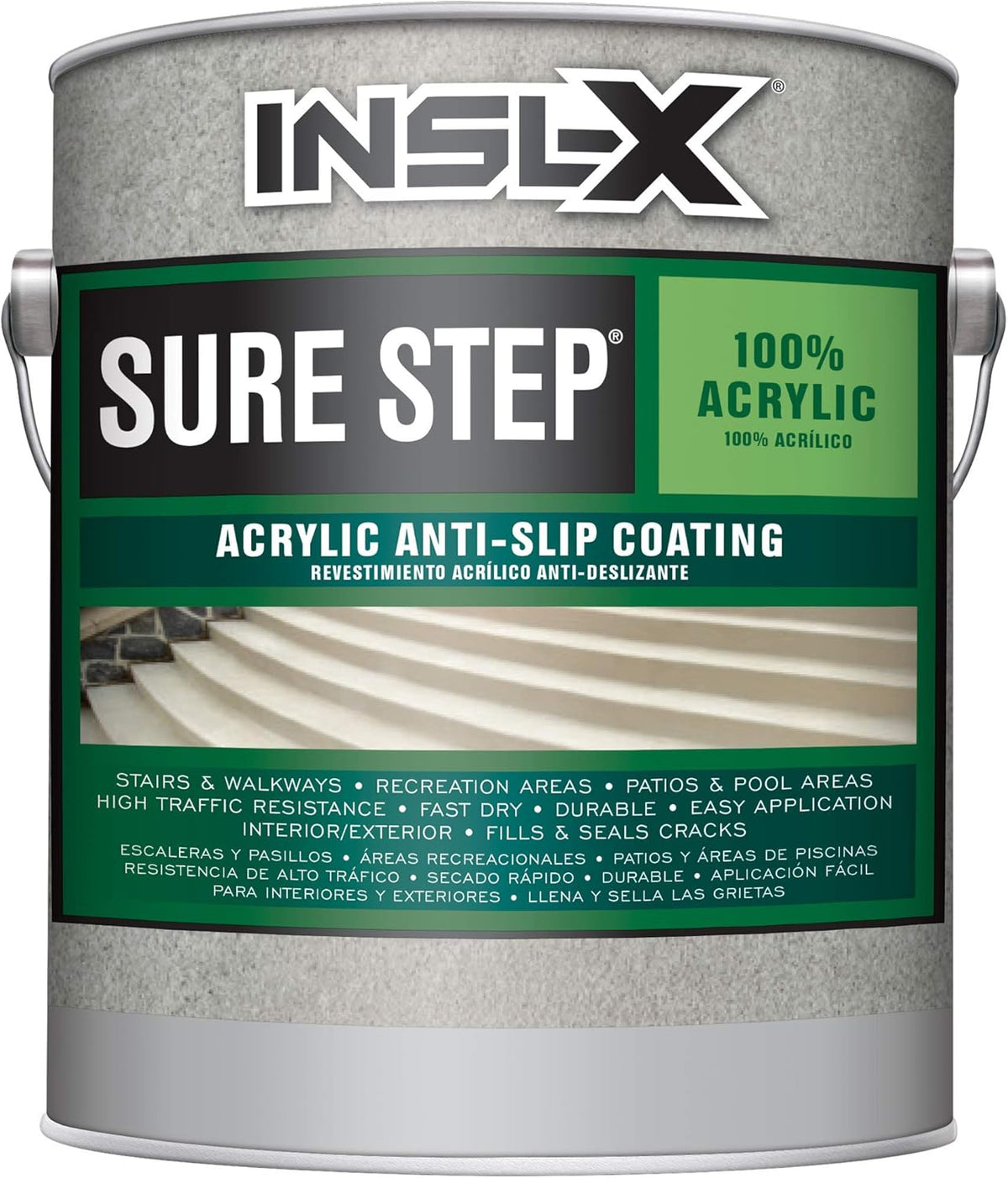 Saddle Brown Anti-Slip Acrylic Coating Paint, 1 Gallon, Pack of 2 V602915