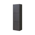 18 Wide 59 High Linen Side Cabinet with Three Doors in Gray Oak V26709