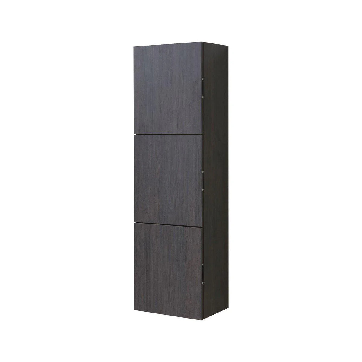18 Wide 59 High Linen Side Cabinet with Three Doors in Gray Oak V26709