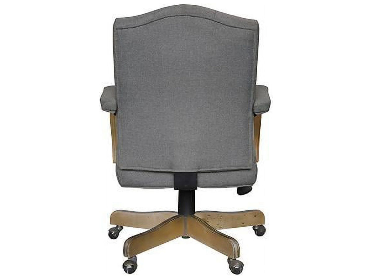 Medium Grey Linen Commercial Grade Chair I546