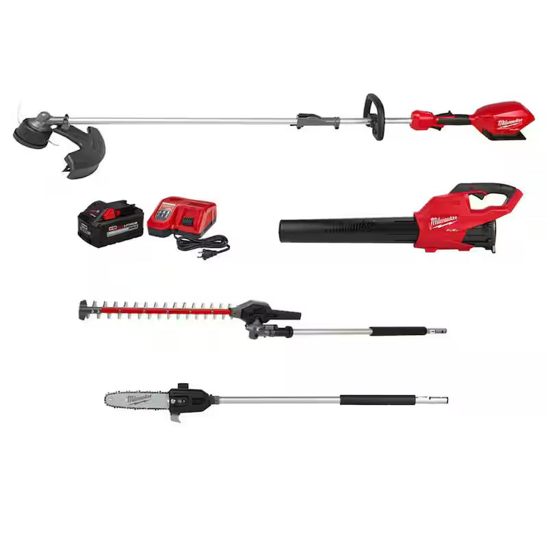 18V Brushless Cordless String Trimmer Blower Combo Kit 4-Tool E33021