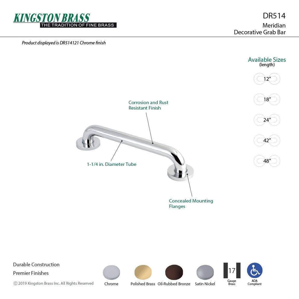 Decorative ADA Grab Bar, Oil Rubbed Bronze Q431