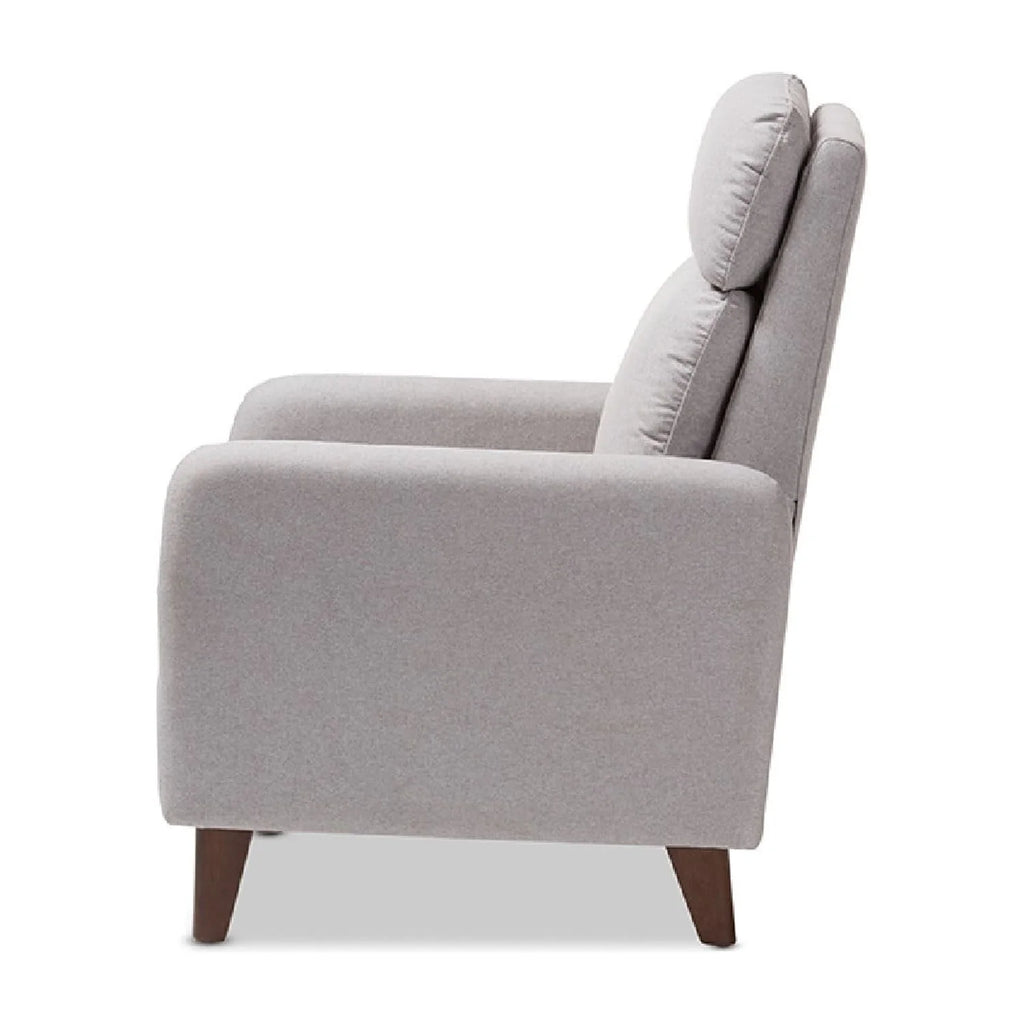 Light Grey Fabric Upholstered Lounge Chair K4833