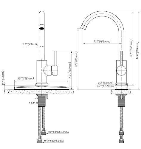 Satin Nickle RV Kitchen Faucet C363761