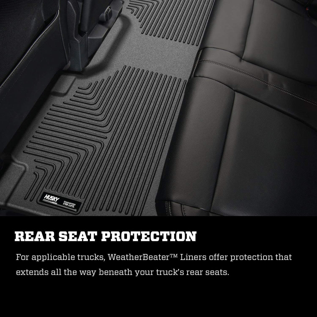 Black 2nd Seat Full Coverage Floor Liner for 2009-2014 Ford F-150 SuperCrew Cab C341