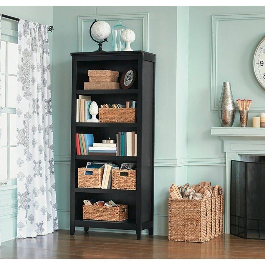 Black 5 Shelf Bookcase O1143
