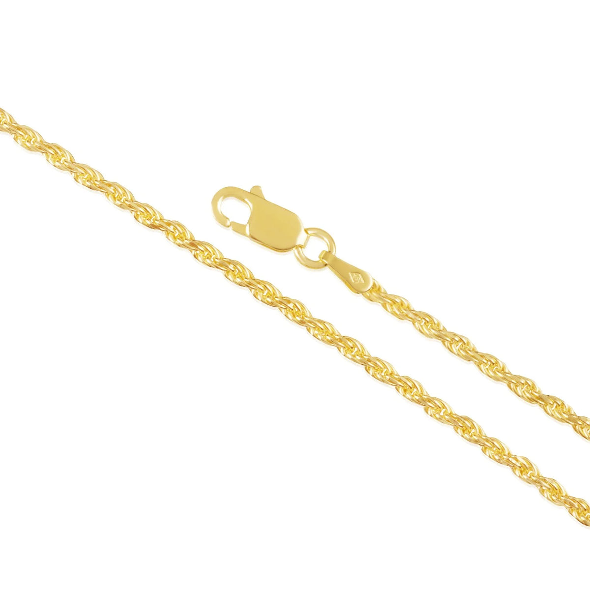18 Inches Gold Plated Rope Chain Necklace H171