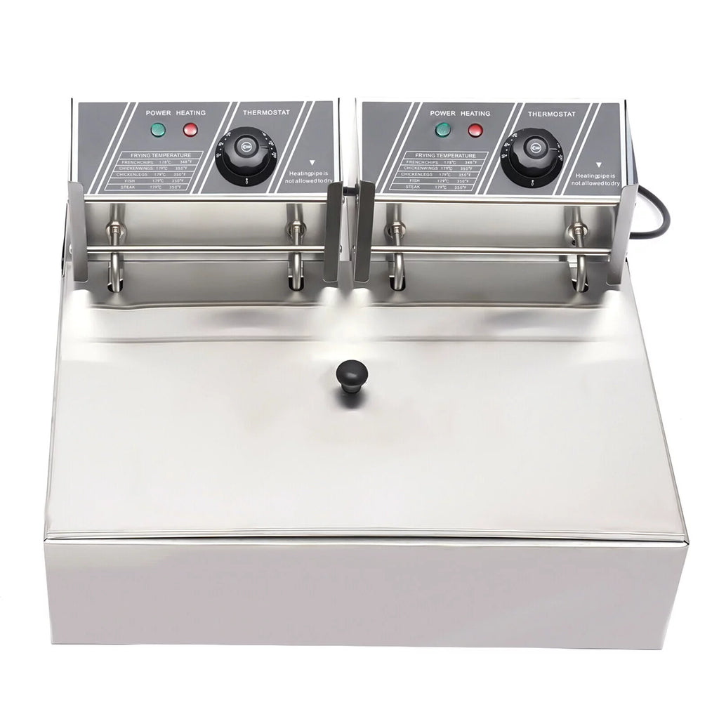 12L Stainless Steel Electric Deep Fryer 5000W Y59416